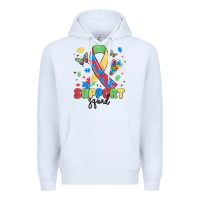 White support squad autism Premium Hoodie - MaliasSmallBusiness