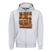 Heather Grey Educated motivated elevated melanated Zipper Hoodie - Zillion Design Studio