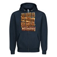 Navy Educated motivated elevated melanated Zipper Hoodie - Zillion Design Studio