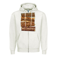 Oatmeal Heather Educated motivated elevated melanated Zipper Hoodie - Zillion Design Studio