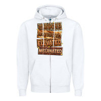 White Educated motivated elevated melanated Zipper Hoodie - Zillion Design Studio