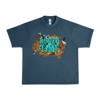 Midnight Navy rodeo time  with leopard and cowhide Urban Heavy Tee - Artiststas
