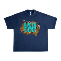 Navy rodeo time  with leopard and cowhide Urban Heavy Tee - Artiststas