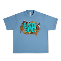 Pebble Blue rodeo time  with leopard and cowhide Urban Heavy Tee - Artiststas