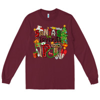 Burgundy santa's favorite pt Long Sleeve Tee - Zillion Design Studio