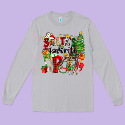 Santa's Favorite Pt Long Sleeve Tee Designed By Zillion Design Studio