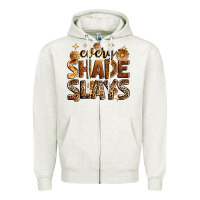 Oatmeal Heather Every shade slays Zipper Hoodie - Zillion Design Studio