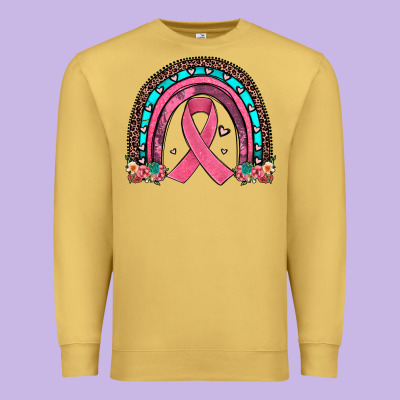 Ribbon Rainbow Premium Sweatshirt Designed By Jahusdesignshop