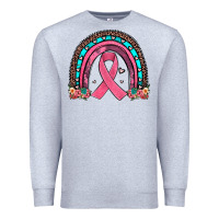 Heather Grey ribbon rainbow Premium Sweatshirt - JahusDesignShop