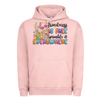 Pigment Salmon kindness is free sprinkle it everywhere Urban Hoodie - MaliasSmallBusiness