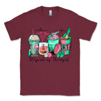 Burgundy respiratory therapist coffee cups Classic Tee - Zillion Design Studio