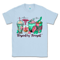 Dusty Blue respiratory therapist coffee cups Classic Tee - Zillion Design Studio