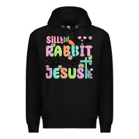 Black silly rabbit easter is for jesus Premium Hoodie - MaliasSmallBusiness