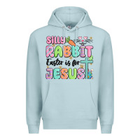 Blue Mist silly rabbit easter is for jesus Premium Hoodie - MaliasSmallBusiness