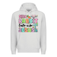 Dove Grey silly rabbit easter is for jesus Premium Hoodie - MaliasSmallBusiness