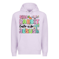 Lilac silly rabbit easter is for jesus Premium Hoodie - MaliasSmallBusiness