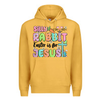 Mustard silly rabbit easter is for jesus Premium Hoodie - MaliasSmallBusiness