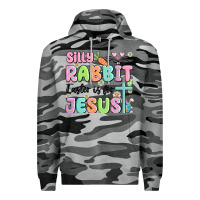 Slate Camo silly rabbit easter is for jesus Premium Hoodie - MaliasSmallBusiness