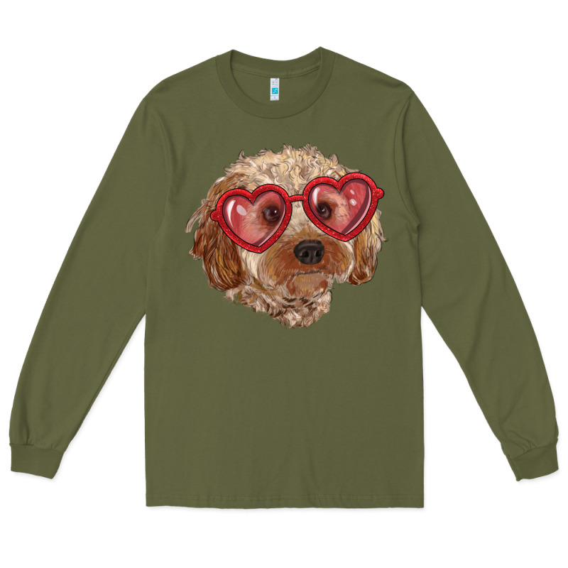 Toy Poodle With Love Glasses Long Sleeve Tee by RanaPortraitStore | Teevron