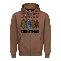 Chestnut merry christmas trees Zipper Hoodie - RanaPortraitStore