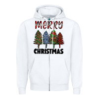 Merry Christmas Trees Zipper Hoodie | Teevron