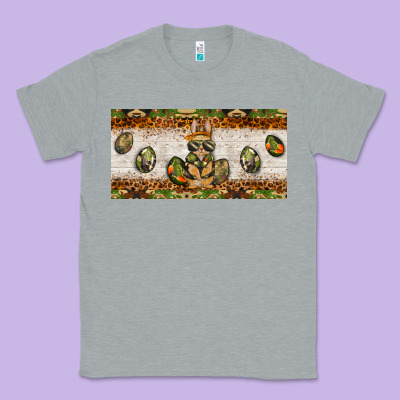 Easter Camouflage Egg Hunter Bunny License Plate Template Classic Tee Designed By Barkaloodesign