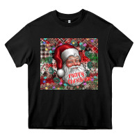 Black merry christmas Heavy Core Tee - CowhideDigitalArt