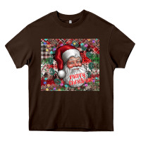 Chocolate Brown merry christmas Heavy Core Tee - CowhideDigitalArt
