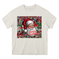 Cream merry christmas Heavy Core Tee - CowhideDigitalArt