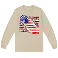 Mushroom baseball american flag Long Sleeve Tee - texasbilliewilder