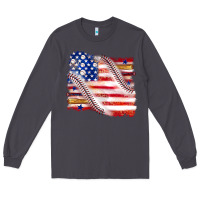 Smoke baseball american flag Long Sleeve Tee - texasbilliewilder