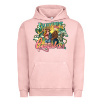 Pigment Salmon busy doing cowgirl Urban Hoodie - NancyCooperArtShop