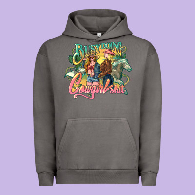 Busy Doing Cowgirl Urban Hoodie Designed By Nancycooperartshop