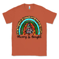 Copper merry and bright rainbow christmas Classic Tee - RanaPortraitStore