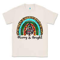 Natural merry and bright rainbow christmas Classic Tee - RanaPortraitStore