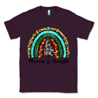 Plum merry and bright rainbow christmas Classic Tee - RanaPortraitStore