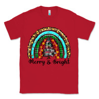 Red merry and bright rainbow christmas Classic Tee - RanaPortraitStore