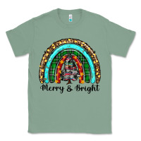 Sage merry and bright rainbow christmas Classic Tee - RanaPortraitStore