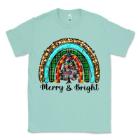 Seafoam merry and bright rainbow christmas Classic Tee - RanaPortraitStore