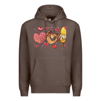 Coffee valentines day mexican food Premium Hoodie - MaliasSmallBusiness