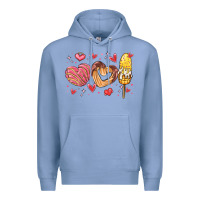 Colony Blue valentines day mexican food Premium Hoodie - MaliasSmallBusiness