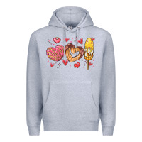 Heather Grey valentines day mexican food Premium Hoodie - MaliasSmallBusiness