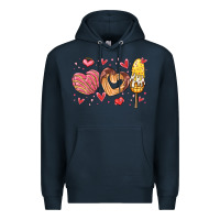 Navy valentines day mexican food Premium Hoodie - MaliasSmallBusiness
