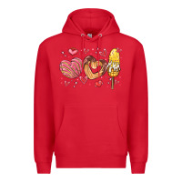 Red valentines day mexican food Premium Hoodie - MaliasSmallBusiness