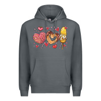 Rock valentines day mexican food Premium Hoodie - MaliasSmallBusiness