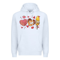White valentines day mexican food Premium Hoodie - MaliasSmallBusiness