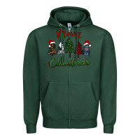 Sports Green merry christmas trees Zipper Hoodie - RanaPortraitStore