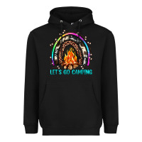 Black let's go camping rainbow Heavyweight Hoodie - JahusDesignShop