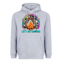 Heather Grey let's go camping rainbow Heavyweight Hoodie - JahusDesignShop