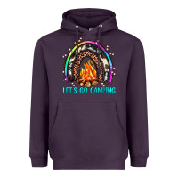 Plum let's go camping rainbow Heavyweight Hoodie - JahusDesignShop